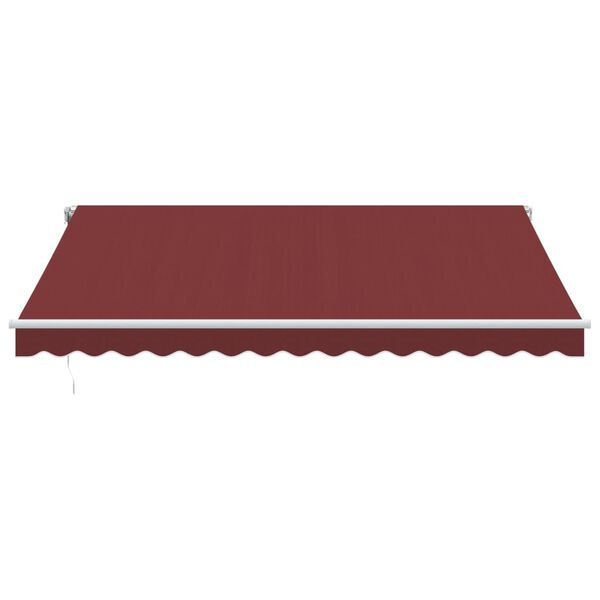 vidaXL Automatic Retractable Awning with LED Burgundy 400x350 cm
