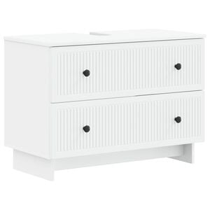 vidaXL Bathroom Sink Cabinet EDE White 82 x 41x 59 cm Engineered Wood
