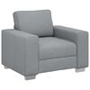 vidaXL Sofa 3 pcs Light Grey Fabric