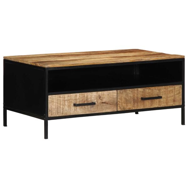 vidaXL Coffee Table Brown 90 x 50 x 40 cm Solid Mango Wood and Metal