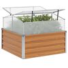 vidaXL Garden Planter with Greenhouse Light Brown 100 x 100 x 77 cm