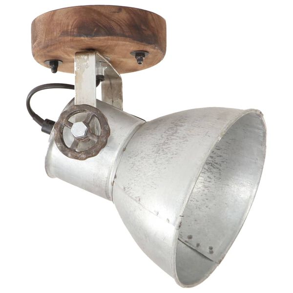 vidaXL Industrial Wall/Ceiling Lamps 2 pcs Silver 20x25 cm E27