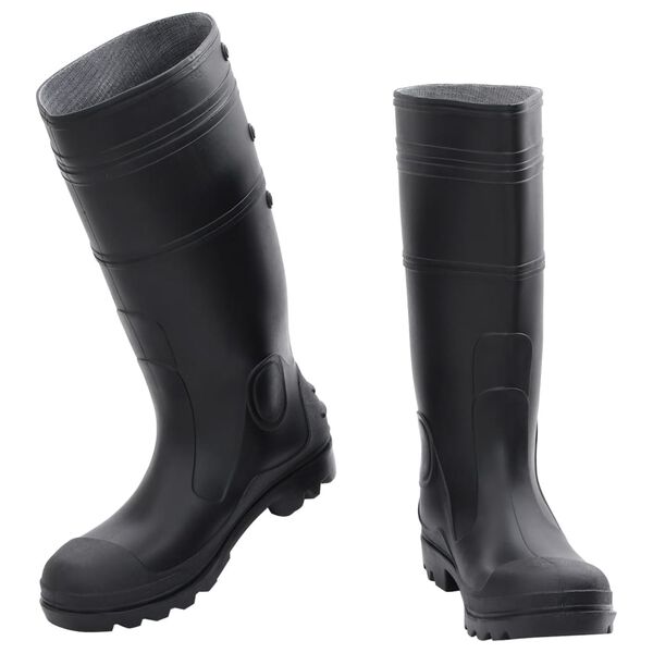 vidaXL Rain Boots Black Size 42 PVC