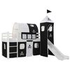 vidaXL Children's Loft Bed Frame with Slide & Ladder Pinewood 97x208 cm