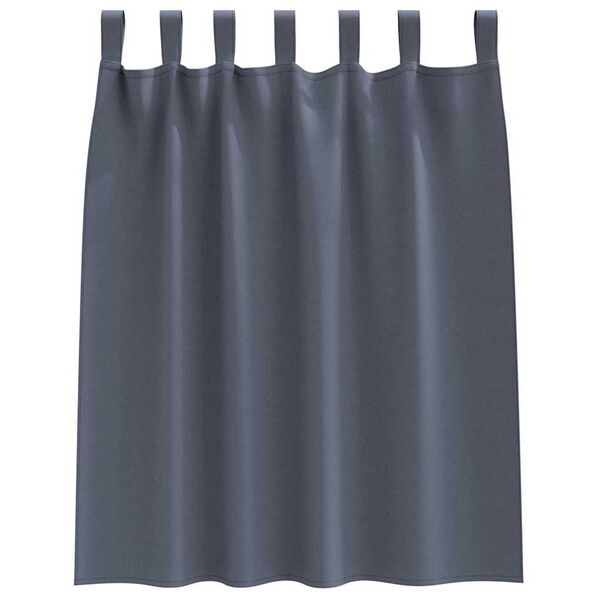 vidaXL Blackout Curtains with Rings 2 pcs Anthracite 140 x 140 cm