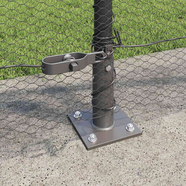 vidaXL Fence Post Grey 25 x 0.8 m (13 mm mesh) Steel and PVC