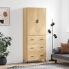 vidaXL Highboard Sonoma Oak 69.5x34x180 cm Engineered Wood
