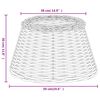 vidaXL Lamp Shade White &Oslash;50x30 cm Wicker