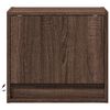 vidaXL Wall-mounted Bedside Cabinets with LED Lights 2 pcs Brown Oak