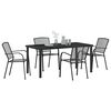 vidaXL Garden Dining Set 5 pcs Anthracite Powder-Coated Steel