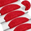 vidaXL Stair Mats 10 pcs 65x21x4 cm Red Half Round Large