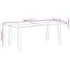 vidaXL Dining Table 200x90x75 cm Solid Wood Acacia