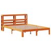 vidaXL Bed Frame without Mattress Wax Brown 140x200 cm Solid Wood Pine