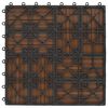 vidaXL Decking Tile 11 pcs Teak 30 x 30 cm WPC