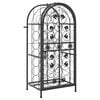 vidaXL Wine Rack for 33 Bottles Black 45x36x100 cm Wrought Iron