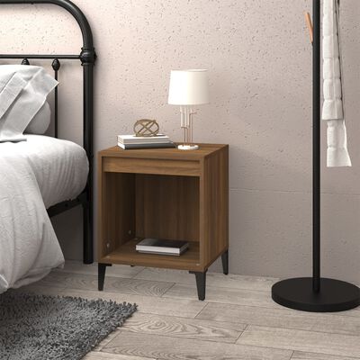 vidaXL Bedside Cabinet Brown Oak 40x35x50 cm