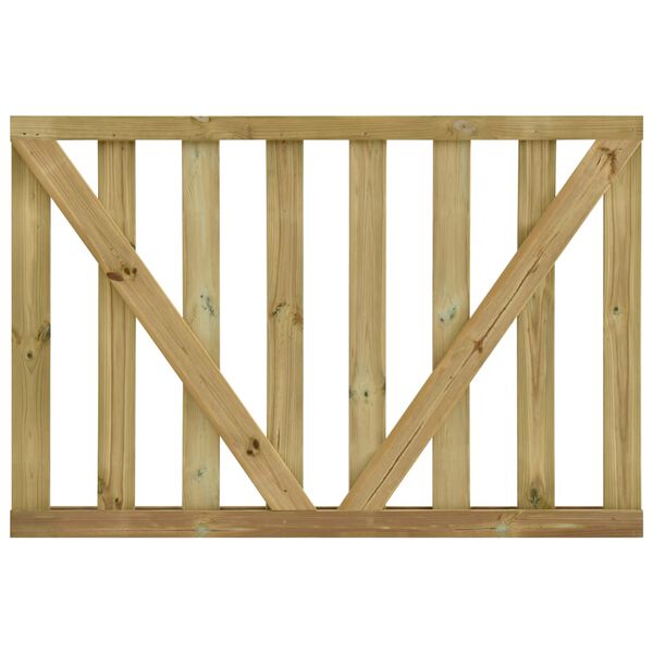 vidaXL Garden Slats Gates 2 pcs Impregnated Pinewood 150x100 cm