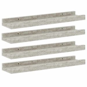 vidaXL Wall Shelves 4 pcs Concrete Grey 40x9x3 cm