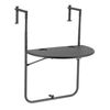 Livin'outdoor Balcony Foldable Table Half Round Grey