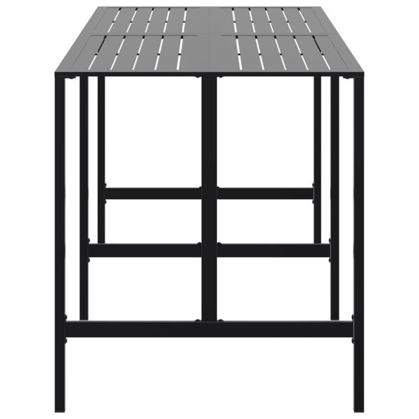 vidaXL Bar Table Black 200x100x110 cm Powder-coated Steel