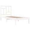vidaXL Bed Frame without Mattress White 90x190 cm Single Solid Wood Pine