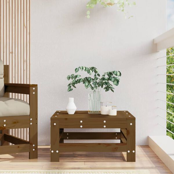 vidaXL Garden Footstool Honey Brown Solid Wood Pine
