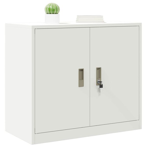 vidaXL Storage Cabinet White 80 x 40 x 70 cm Cold-Rolled Steel