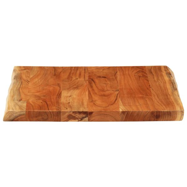 vidaXL Table Top 80x80x3.8 cm Rectangular Solid Wood Acacia Live Edge
