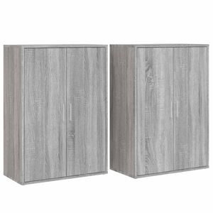 vidaXL Sideboards 2 pcs Grey Sonoma 60x31x84 cm Engineered Wood