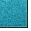vidaXL Doormat Other Cyan and Black 120 x 250 cm Polyamide and PVC