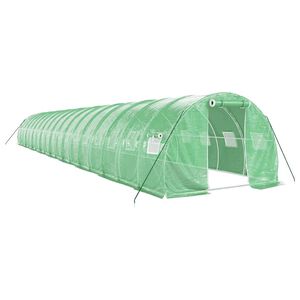 vidaXL Greenhouse with Steel Frame Green 54 m&sup2; 18x3x2 m