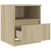 vidaXL Bed Cabinets 2 pcs Sonoma Oak 40x40x50 cm Engineered Wood