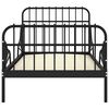 vidaXL Extendable Bed Frame without Mattress Black Metal 80x130/200 cm