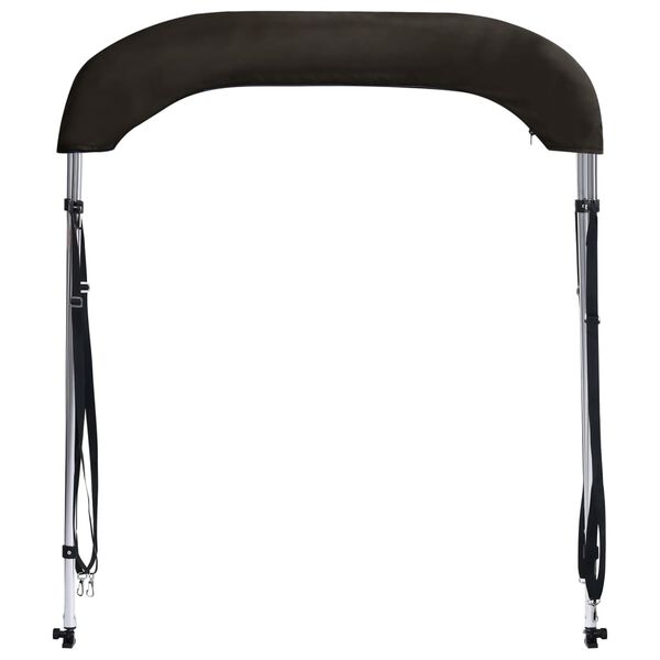 vidaXL 2-bow Bimini Top Black 150x120x110 cm