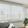 vidaXL Lace Curtain with Curtains Floral White 140 x 500 cm Polyester