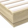 vidaXL Bed Frame with LED without Mattress Sonoma Oak 160x200 cm