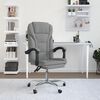 vidaXL Reclining Office Chair Light Grey Fabric