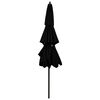 vidaXL 3-Tier Garden Parasol with Aluminium Pole Black 3 m