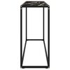 vidaXL Console Table Black 120x35x75 cm Tempered Glass