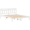 vidaXL Bed Frame White 150 x 200 cm Solid Pine Wood