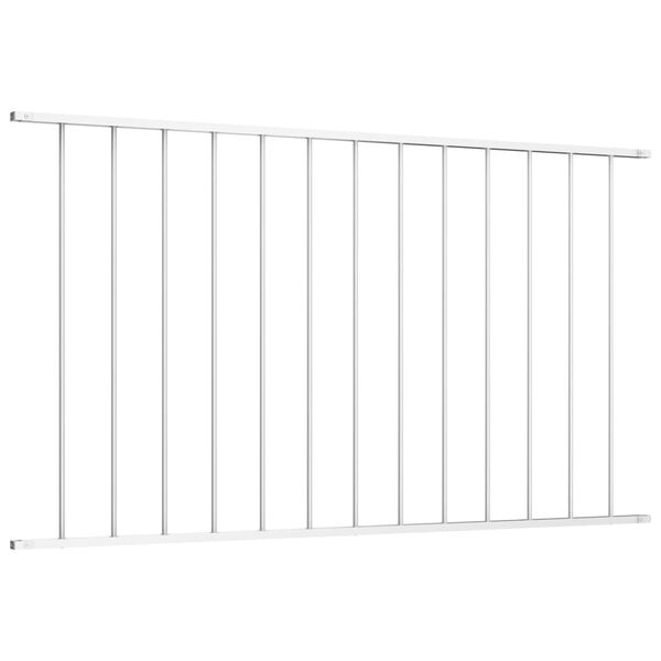 vidaXL Fence Panel Powder-coated Steel 1.63x1 m White