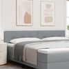 vidaXL Headboard Height Adjustable Light grey 200 cm Fabric
