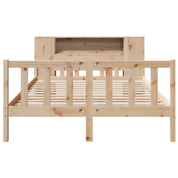 vidaXL Bookcase Bed without Mattress 160x200 cm Solid Wood Pine
