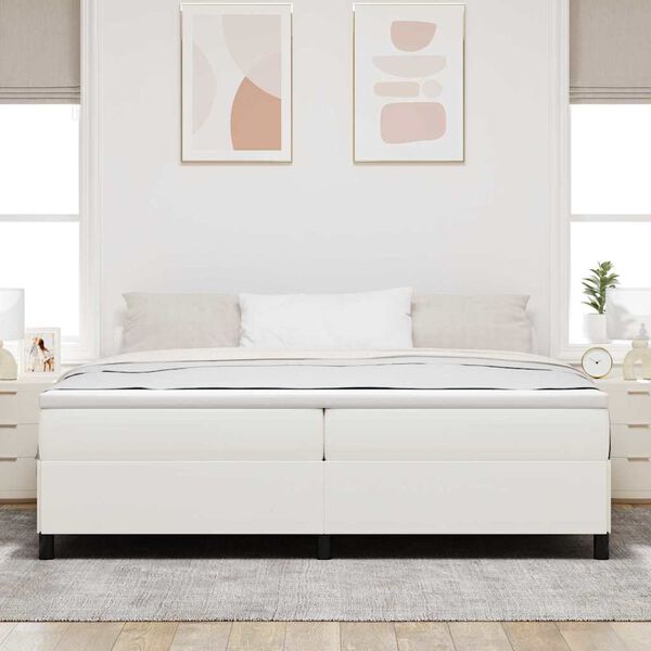 vidaXL Bed Frame Cream 200 x 200 cm Corduroy fabric