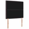 vidaXL LED Headboard with LED Strip Lights Dark Brown 80 cm Polyester