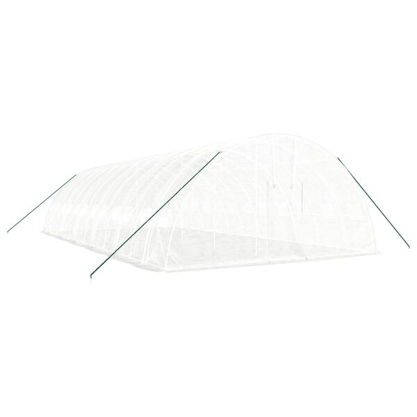 vidaXL Greenhouse with Steel Frame White 72 m&sup2; 12x6x2.85 m