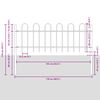 vidaXL Garden Fence Grey 3.4 x 0.6 m Powder-coated steel
