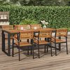 vidaXL Garden Table with U-shaped Legs 200x90x75 cm Solid Wood Acacia