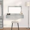 vidaXL Dressing Table Grey 100 x 40 x 70 cm Engineered Wood