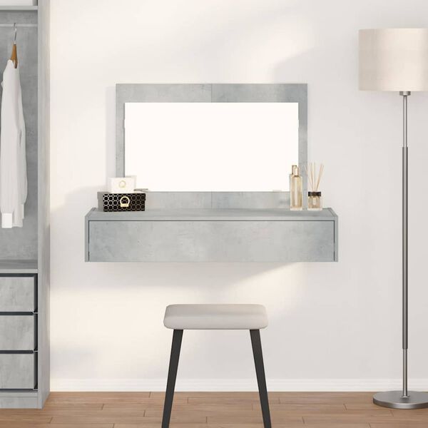 vidaXL Dressing Table Grey 100 x 40 x 70 cm Engineered Wood